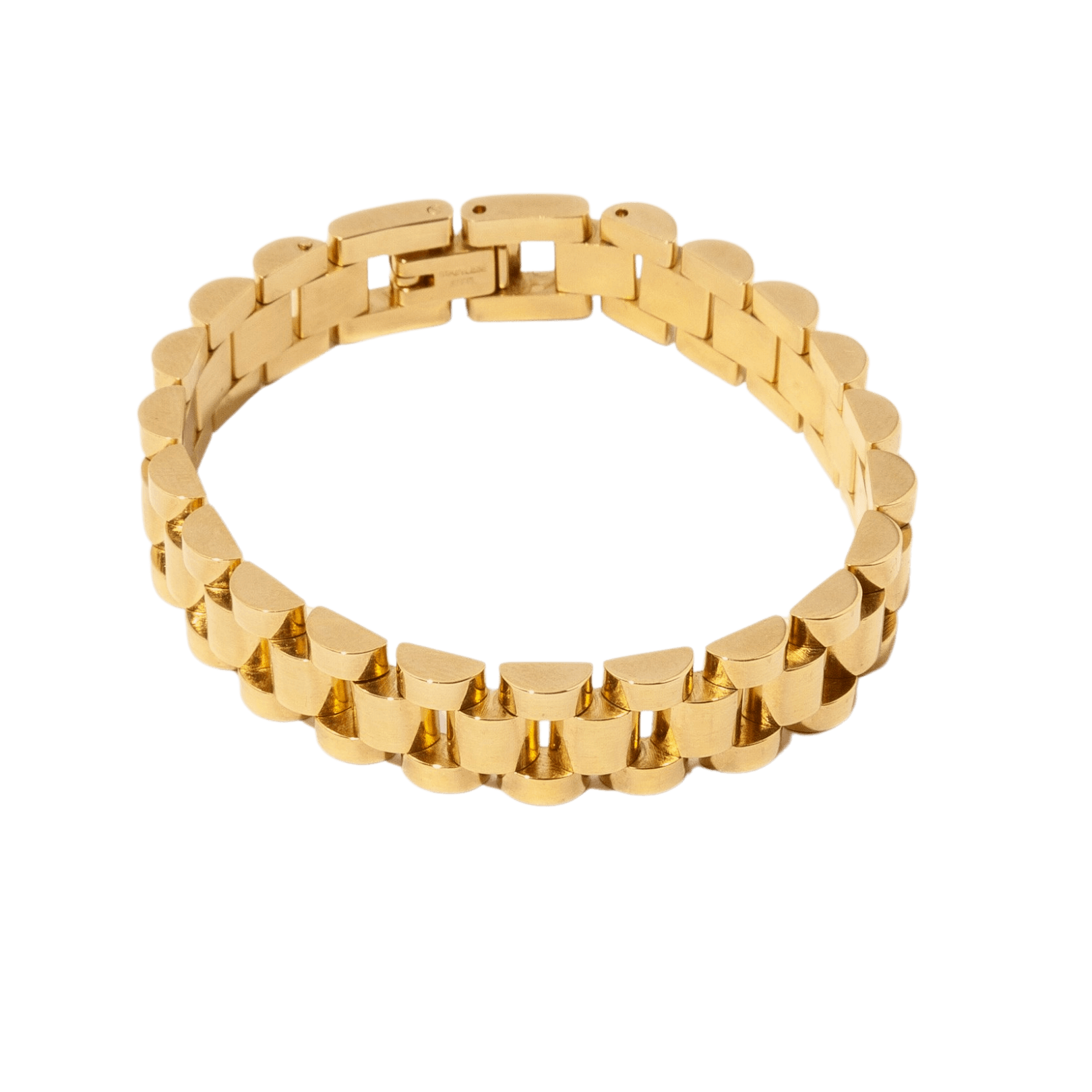Shop Rubans Voguish 18K Gold Plated Stainless Steel Waterproof Paperclip  Chain Style Bracelet. Online at Rubans